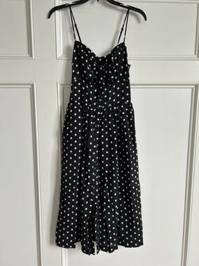 Black and White Polka Dot Spaghetti Strap Dress